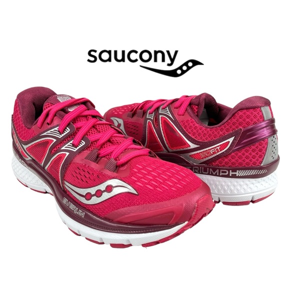 Saucony | Women’s 6‎ | Pink Triumph Iso 3 Running Shoes S10346-2 - Picture 1 of 12